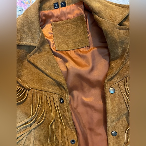 Child’s Georgetown Leather Design Suede Leather Jacket - Picture 3 of 11